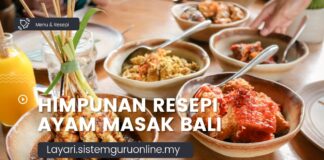 Himpunan Resepi Ayam Sambal Bali, Menu Berbuka Puasa