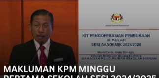 Makluman KPM Minggu Pertama Sekolah Sesi 2024/2025 Makluman KPM Minggu Pertama Sekolah Sesi 2024/2025