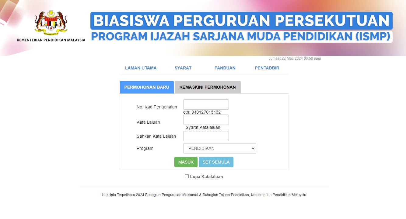 Permohonan Biasiswa Perguruan Persekutuan 2024 - Program Ijazah Sarjana ...