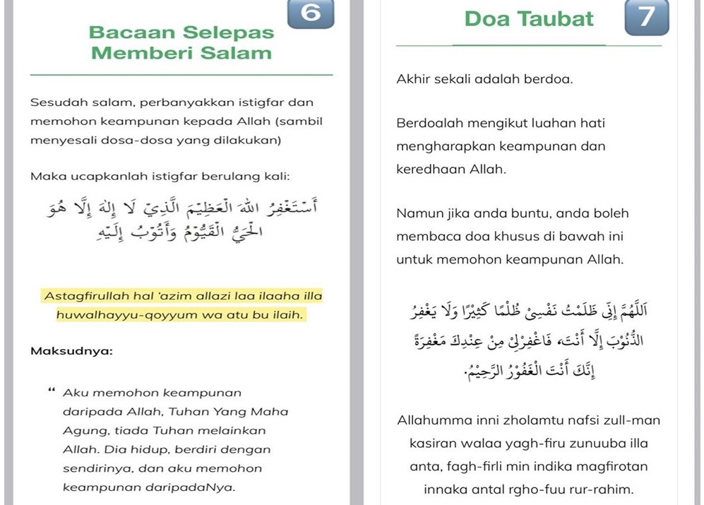 Doa Solat Taubat Rumi Dan Cara Mendirikan Solat Taubat