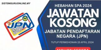 Pengambilan Jawatan Kosong JPN April 2024 Jawatan Kosong JPN April 2024