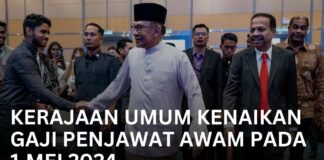 kerajaan umum kenaikan gaji penjawat awam