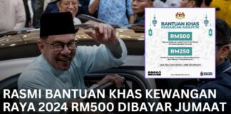 Rasmi Bantuan Khas Kewangan Raya 2024 RM500 Dibayar Jumaat Ini