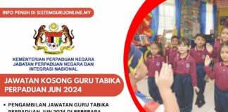 JAWATAN GURU TABIKA PERPADUAN JUN 2024