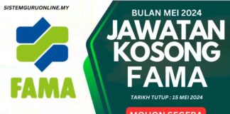 Tawaran Jawatan Kosong FAMA Mei 2024 JAWATAN KOSONG FAMA MEI 2024