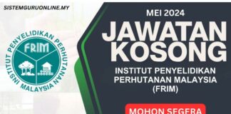 Jawatan Kosong FRIM Mei 2024