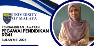 jawatan pegawai pendidikan DG41 mei 2024
