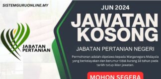Pengambilan Jawatan Jabatan Pertanian Jun 2024 Terkini JAWATAN JABATAN PERTANIAN JUN 2024