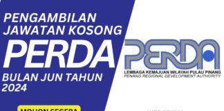 Pengambilan Jawatan Kosong PERDA Jun 2024