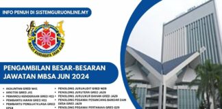Pengambilan Besar-Besaran Jawatan MBSA Jun 2024 Terbuka jawatan mbsa jun 2024