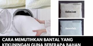 Cara Memutihkan Bantal yang Kekuningan Guna Beberapa Bahan