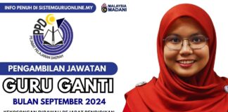 Jawatan Guru Ganti September 2024