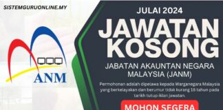 Jawatan JANM Julai 2024