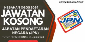Jawatan JPN Ogos 2024
