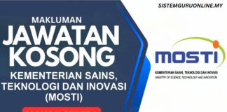Jawatan Kosong MOSTI Julai 2024