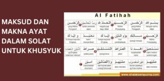 Maksud dan Makna Ayat Dalam Solat untuk Khusyuk Maksud dan Makna Ayat Dalam Solat untuk Khusyuk