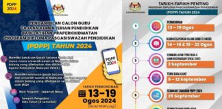 Permohonan Calon Guru PDPP 2024 Kini Dibuka Bermula 13 Ogos-19 Ogos 2024 Permohonan Calon Guru PDPP 2024 Kini Dibuka Bermula 13 Ogos-19 Ogos 2024