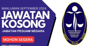 Pengambilan Jawatan Jabatan Peguam Negara September 2024 Jawatan Jabatan Peguam Negara September 2024