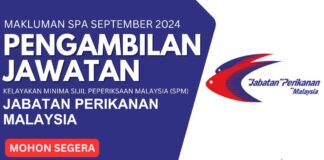 Jawatan Jabatan Perikanan Malaysia September 2024