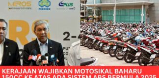 Kerajaan Wajibkan Motosikal Baharu 150cc Ke Atas Ada Sistem ABS Bermula 2025 Kerajaan Wajibkan Motosikal Baharu 150cc Ke Atas Ada Sistem ABS