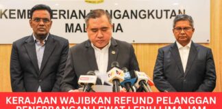Kerajaan Wajibkan Refund Pelanggan Penerbangan Lewat Lebih Lima Jam