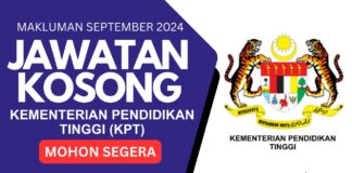 Pengambilan Jawatan KPT September 2024
