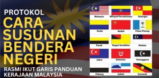 Protokol Cara Susunan Bendera Negeri Rasmi Ikut Garis Panduan Kerajaan Malaysia