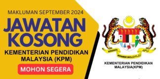 jawatan kosong kpm september 2024