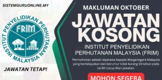 Hebahan Pengambilan Jawatan FRIM Oktober 2024 Tetap Kini Dibuka!