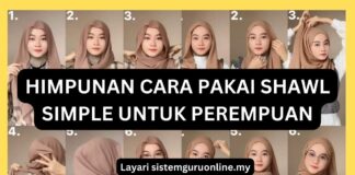 Himpunan Cara Pakai Shawl Simple untuk Perempuan
