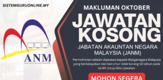 Jawatan Kosong JANM Oktober 2024