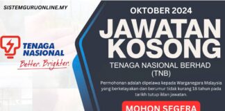 Makluman Jawatan Kosong TNB Oktober 2024