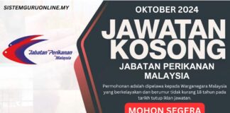 Pengambilan Jawatan Jabatan Perikanan Malaysia Oktober 2024
