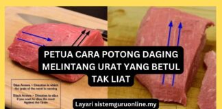 Petua Cara Potong Daging Melintang Urat yang Betul Tak Liat