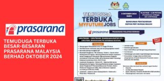 Makluman Temuduga Terbuka PRASARANA Oktober 2024 Temuduga Terbuka PRASARANA Oktober 2024