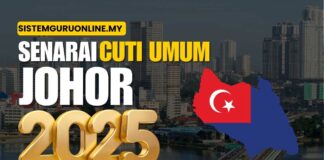 Cuti umum Johor 2025