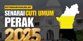 Cuti umum Perak 2025
