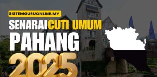 Senarai Tarikh Cuti Umum Pahang 2025 Terkini Cuti umum pahang 2025
