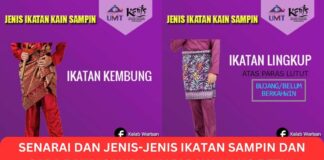 Senarai dan Jenis-Jenis Ikatan Sampin dan Cara Pakai Sampin Hari Raya yang Betul