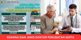 Senarai dan Jenis Doktor Perubatan Serta Tugas-Tugas